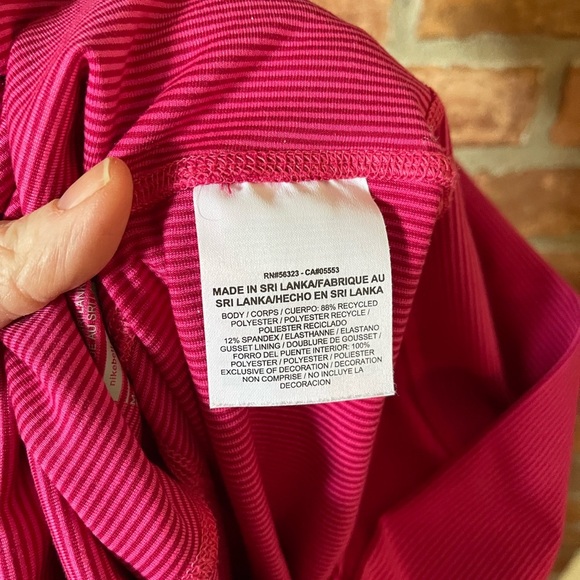 Nike Pink Striped Athletic Capri Pants - Picture 5 of 6